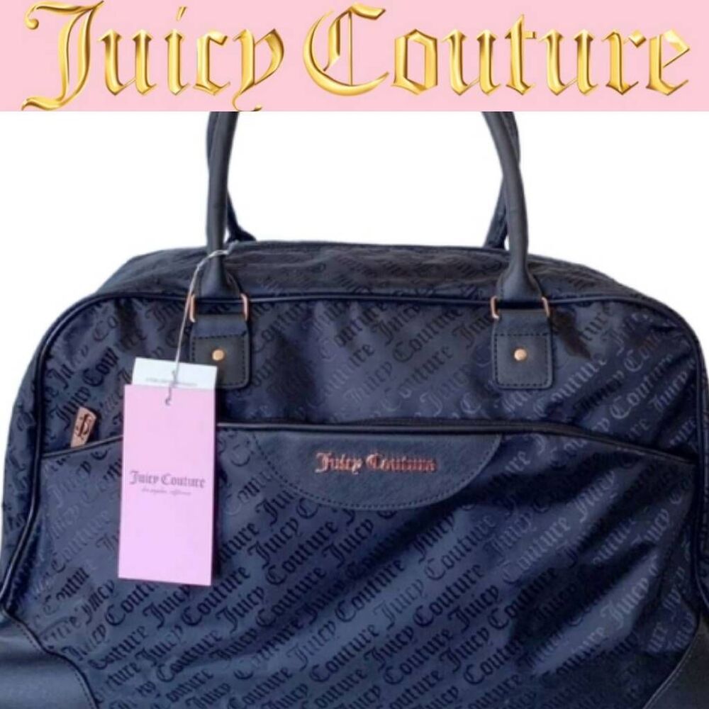 Juicy Couture Signature Logo Rolling Duffel Bag